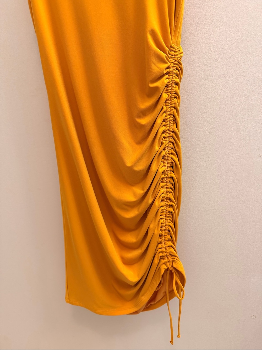 Express Mustard Yellow Ruched Side Tank Dress Size XS - Picture 3 of 7